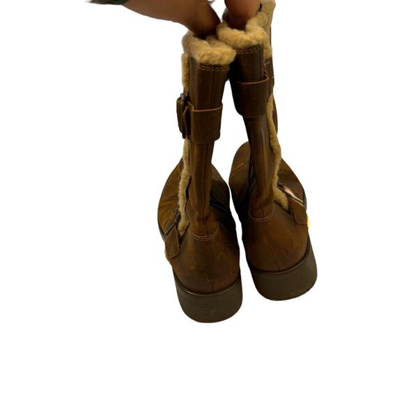 Clarks Brown Orinoco Art Leather Mid Calf Boots Size 9.5 - Picture 2 of 6